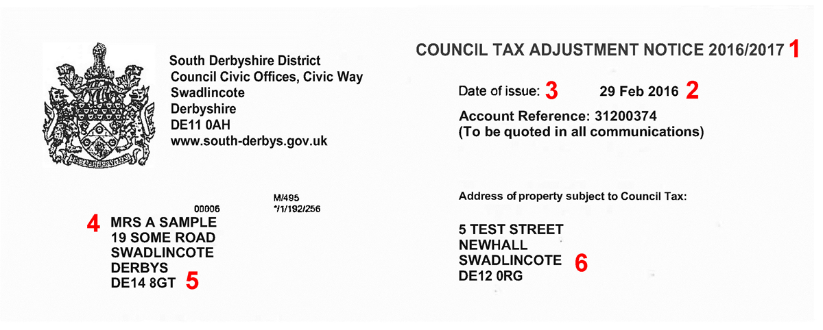 Council tax bill explanation image 1